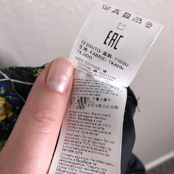 MSGM Black Diamond Floral Print Large Collared Neckline Puff Sleeve Romper - Picture 8 of 13